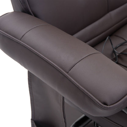 Massagestoel – Relaxstoel – Ontspanningsstoel – Vibratiestoel – Massagefauteuil – Bruin – 10 Vibratiepunten – Afstandsbediening