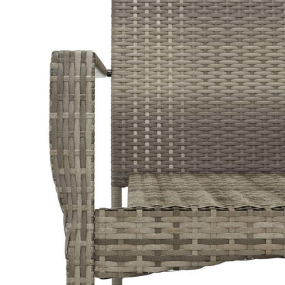 Tuinset – Tuinstoelen – Buitenmeubels – Terrasmeubelen – Polyrattan Stoelen – Weerbestendig Materiaal – Inclusief Comfortabele Kussens – Grijs