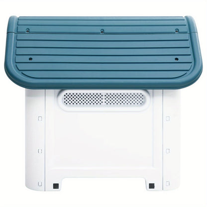 Hondenkennel – Hondenhok – Hondenkooi – Hondenkorf – Grote Hondenren – Ruim 59x75x66 cm – Weerbestendig Polypropyleen Blauw