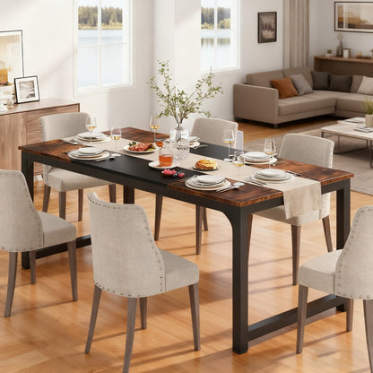 Eettafel – Tafel – Keukentafel – Eetkamertafel – Meubel – Industrieel Design – 160x80 cm – Robuust Metalen Onderstel