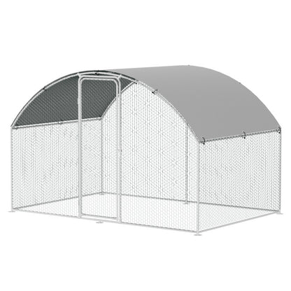 Chicken Coop Free range chicken house with Safety Lock Easy to clean with Lock and Door Roof With PVC-coated Outdoor Enclosure Free Range Enclosure Metal Animal Enclosure Plenty of Space for Chickens, Rabbits and Other Small
