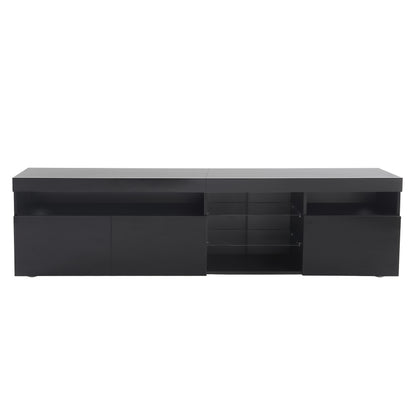 Black Modern TV Cabinet with Bright Panels, Living And Dining Room 180cm, Tv Stand With Storage, Hanging Tv Stand On Wall, Media Console Long And Slim, Tv Wall Unit, Tv Unit Wall Panel, Wall Units Tv, Corner Tv Display, Large