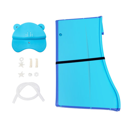 1-Pack Blue Portable Folding Bathtub - Durable PP & TPE Material, 89.99KG Weight Capacity, Rectangular Design for RVs, Hotels, Bathrooms, Patios - Space-Saving Foldable Tub with Drain Plug & Modern Style