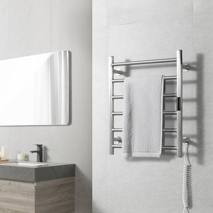 Elektrische Handdoekverwarmer – Handdoekradiator – Badkamerverwarming – Warmhoudrek – Handdoekdroger – Roestvrij Staal – 5 Warmtestanden met Timerfunctie
