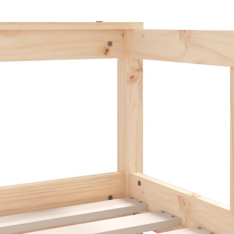 Bedframe – Kinderbed – Ledikant – Juniorbed – Peuterbed – 70x140 Cm – Massief Gebruikt Vurenhout – Verwijderbaar En Duurzaam