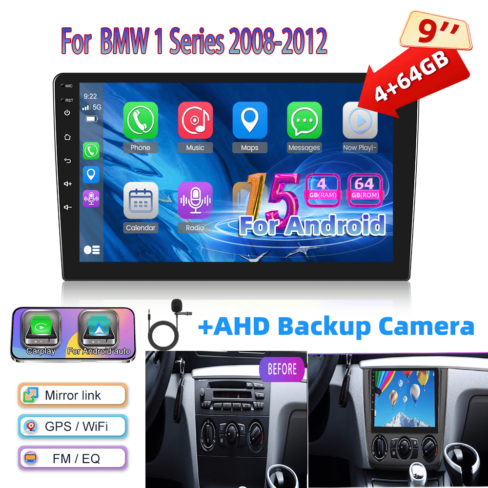 Android Autoradio – Car Radio – Multimedia Systeem – Navigatie Unit – Double Din Speler – 9 Inch 1280P IPS Touchscreen – Draadloos CarPlay & AHD Achteruitrijcamera