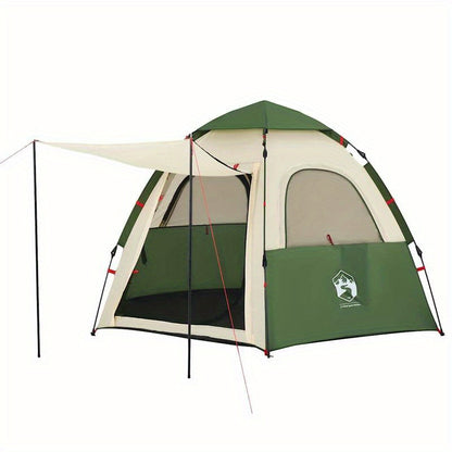 4-Persoons Tent – Familie Tent – Kampeertent – Outdoor Tent – Groene Tent – Quick-Open Systeem – Weerbestendig Polyester