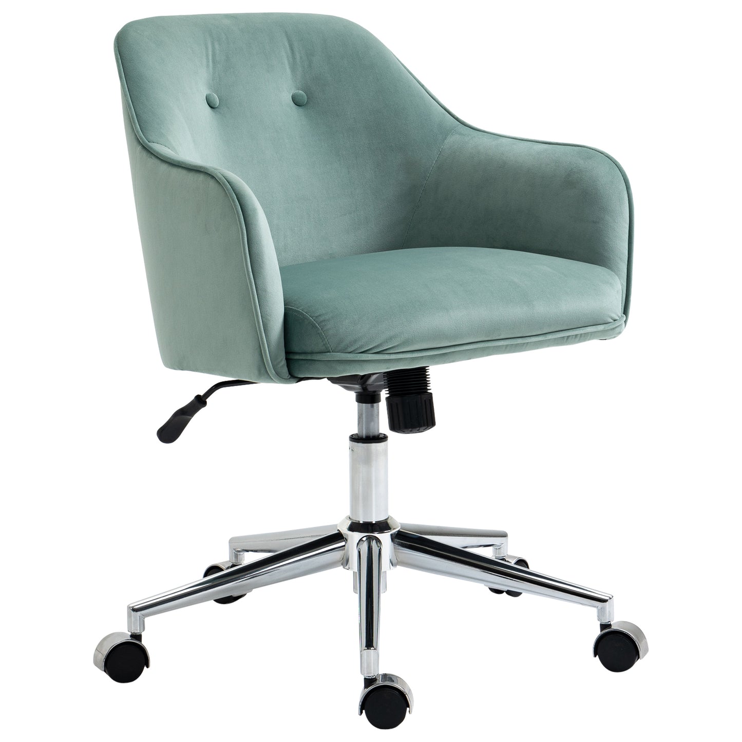 Bureaustoel – Kantoorstoel – Draaistoel – Gamestoel – Bureaustoel Met Wielen – Verstelbare Hoogte – Schommelfunctie – Fluwelen Polyester Bekleding – Metalen Onderstel – 61x59x80,5-90,5 cm