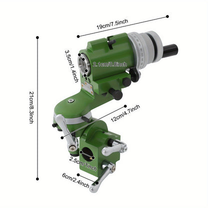 Slijpsteenhouder – Slijperhouder – Haakse Slijperhouder – Slijpmachine Houder – Draaibank Houder – Universeel – IJzeren Behuizing – 25 Mm Fijne Afstelling – Groen