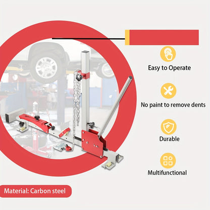 Dellenlifter – Dellenverwijderaar – Carrosseriereparatie Tool – Auto Deukentrekker – PDR Gereedschap – Carbonstaal – Maximale Trekkracht 450 kg – Hoogte Instelbaar 100-800 mm