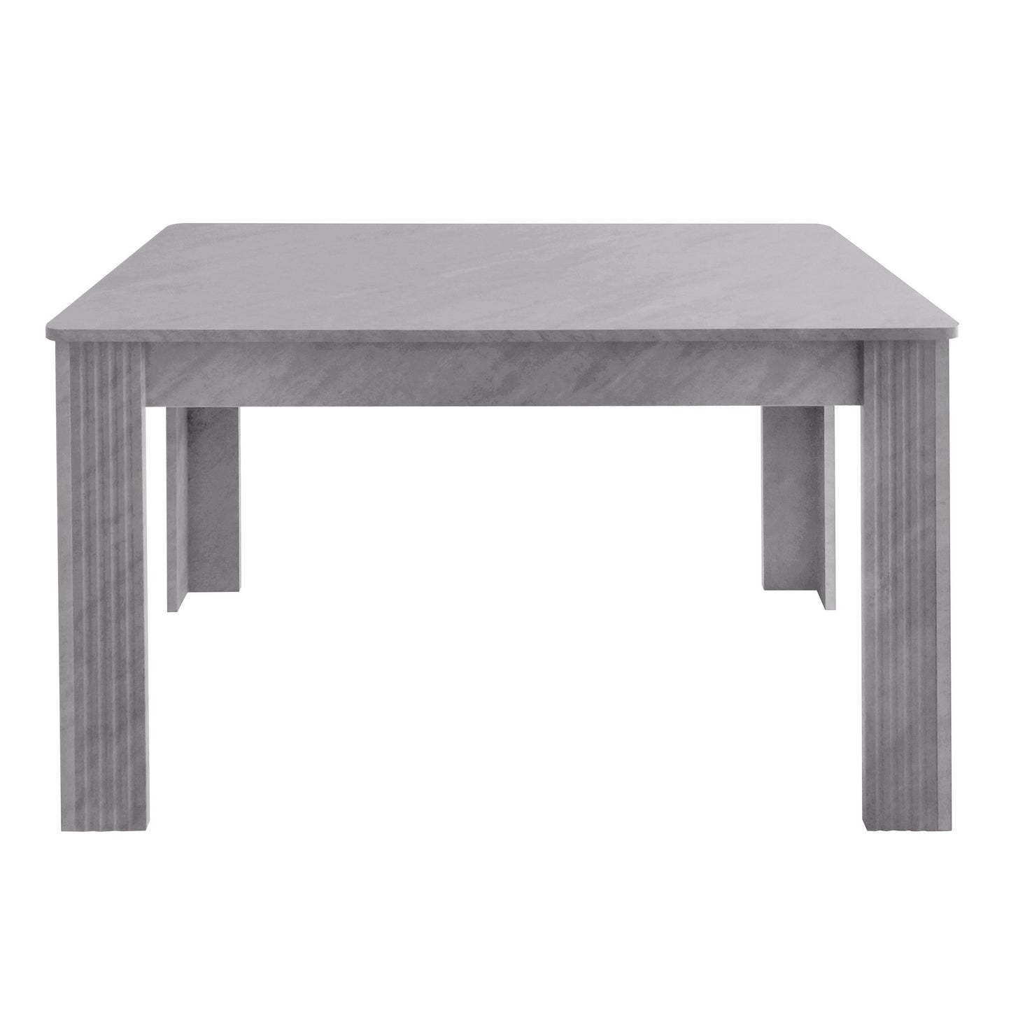 Eettafel – Tafel – Eetkamertafel – Koffietafel – Dinertafel – Grijs Betonlook – Stevige Vierpootsconstructie – Onderhoudsvriendelijk Oppervlak