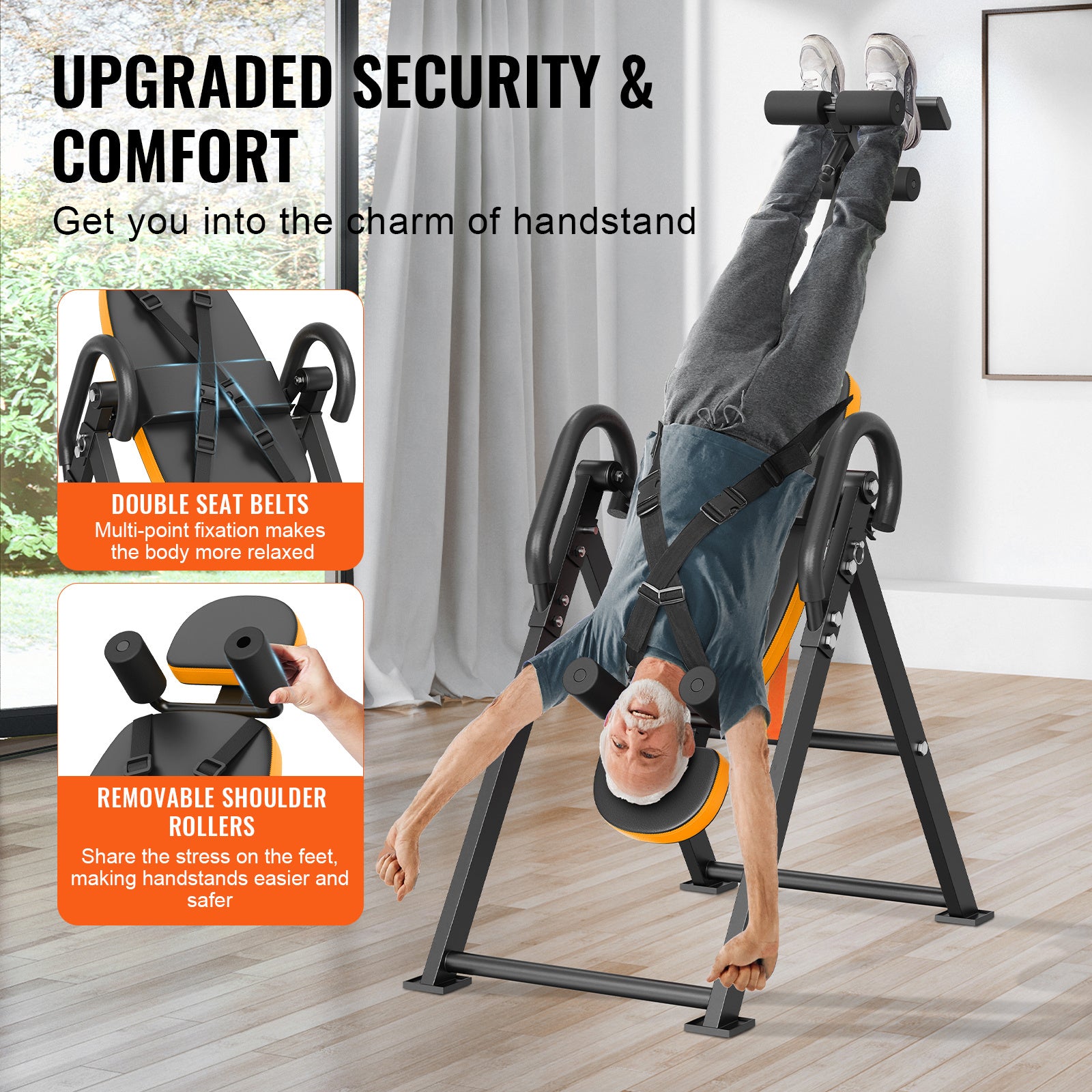 Inversietafel – Omkeerbaar – Rugontspanning – Stretchtafel – Flexibiliteit – Traploos Instelbaar – Draagvermogen 136 Kg - QUORE