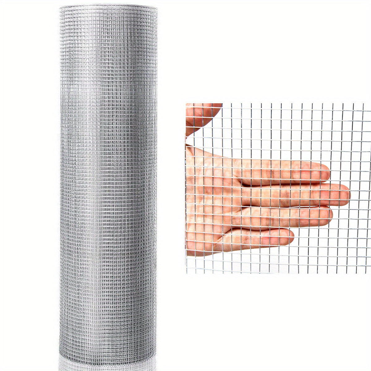Draadgaas – Gaashek – Tuinhek – Afsluiting – Kooi Gaas – Hot-Dip Gegalvaniseerd – Weerbestendig & Roestvrij – 1,22x15,24m Grijs