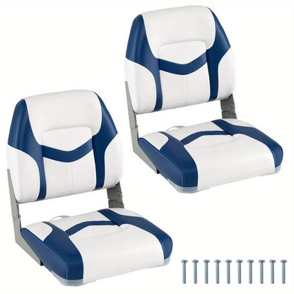 Bootstoel – Bootstoel Klapstoel – Bootstoelen Set – Stuurstoel – Bootzitje – Inklapbaar – Waterdicht PVC – 7 cm Dikke Zitting