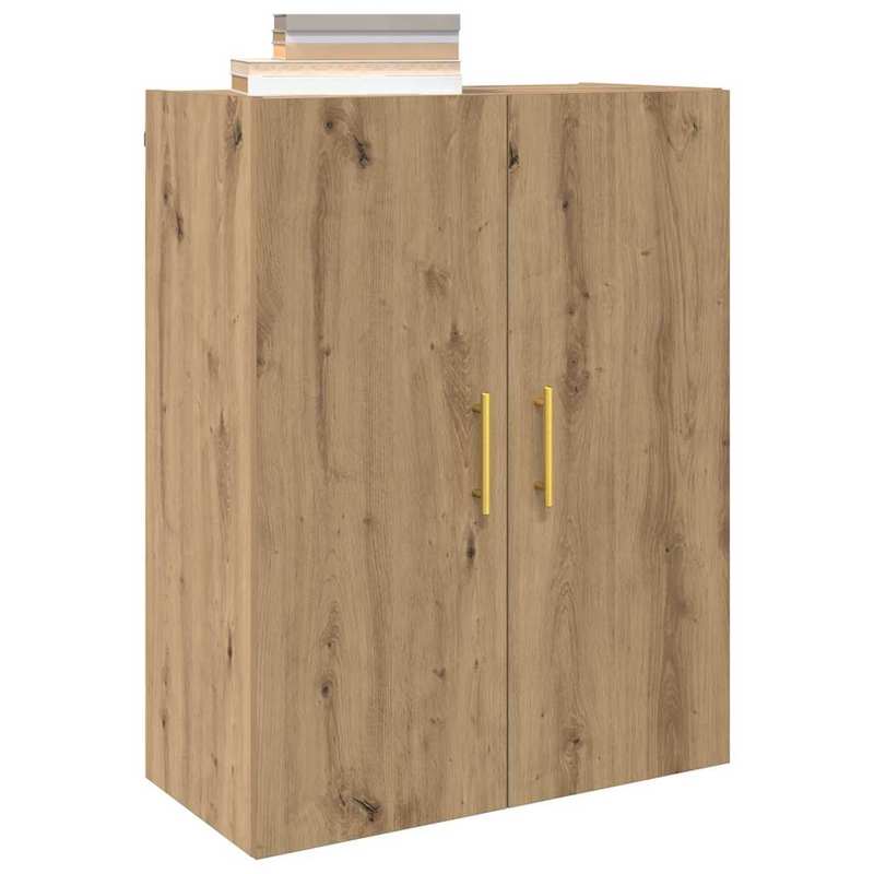 Wandkast – Muurkast – Opbergkast – Wandrek – Opbergmeubel – Bruin Eikenhout – Ruimtebesparend Design – Massief Eikenhout