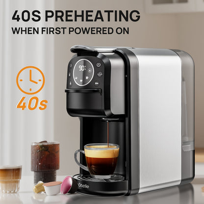 Koffiemachine – Espressoapparaat – Capsulemachine – Nespresso Koffiezetter – Espresso Maker – 1400W Snel Verwarmen – 20 Bar Hoge Druk – Zwart – 700ml Afneembare Watertank