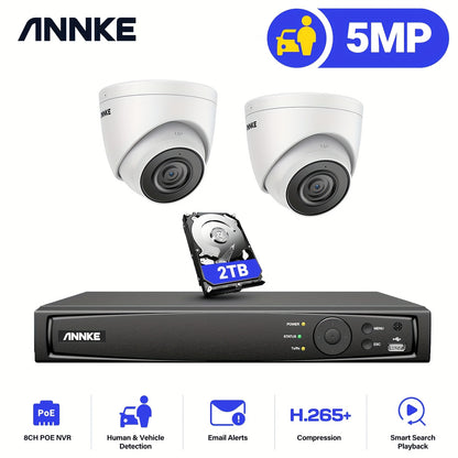 Beveiligingssysteem IP Camera – Bewakingscamera – CCTV Camera – Surveillance Camera – Camera Set – 6MP 3K Resolutie – Mens- en Voertuigdetectie – 2TB HDD – PoE Plug & Play