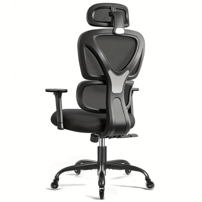 Bureaustoel – Bureaustoelen – Gamingstoel – Office Chair – Computerstoel – Ergonomisch Design – Verstelbare Lendensteun & Hoofdsteun – Stille Zwarte Rubber Wielen – Max. 150 kg Belastbaar