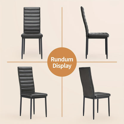 Eetkamerstoelen – Stoelen – Kuipstoelen – Keukenstoelen – Designstoelen – Set van 6 – Hoogwaardige Kunstleer Bekleding – Massief Houten Frame