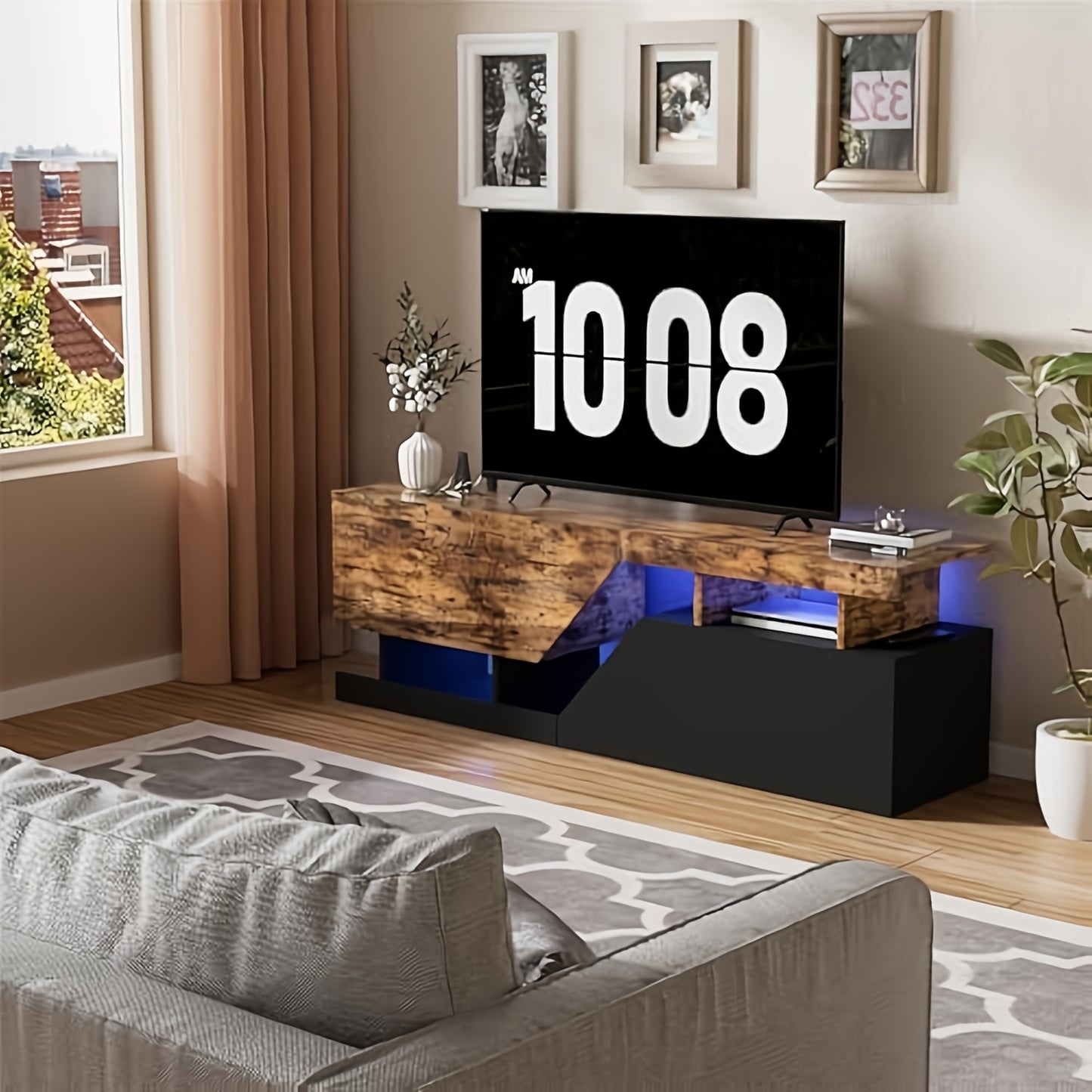 tv meubel – tv kast – lowboard – dressoir – tv tafel – Modern Handenvrij Design – Ruime Opbergruimte Voor TV Tot 165 cm