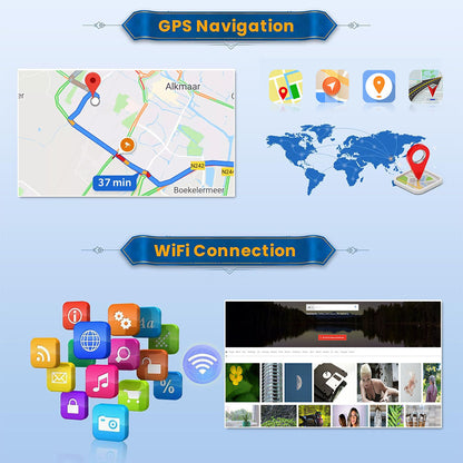 Android 15 Autoradio – 2 DIN Multimedia Systeem – Touchscreen Radio – CarPlay Systeem – GPS Navigatie – 7 Inch HD Scherm – Wireless CarPlay & Android Auto – AHD Achteruitrijcamera en Microfoon – Wit