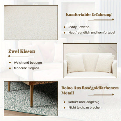 Fauteuil – Verstelbare Fauteuil – Relaxfauteuil – Inklapbare Stoel – Slaapstoel – Wit Teddy Bekleding – Draagkracht 220 kg – 3-standen Rugleuning