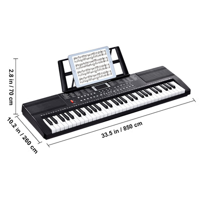 Keyboard – Toetsenbord – Digitale Piano – Keyboard Piano – Elektronisch Toetseninstrument – 61 Toetsen – 200 Klanken & 200 Ritmes