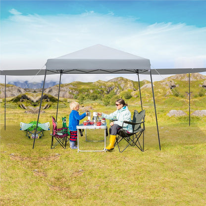 Pop-up Partytent – Partytent, Vouwtent, Tuin Tent, Gazebo – Verstelbare Zijpanelen, Stevig Metalen Frame – 3x3 Meter, Draagbare Tent Met Draagtrolley Grijs