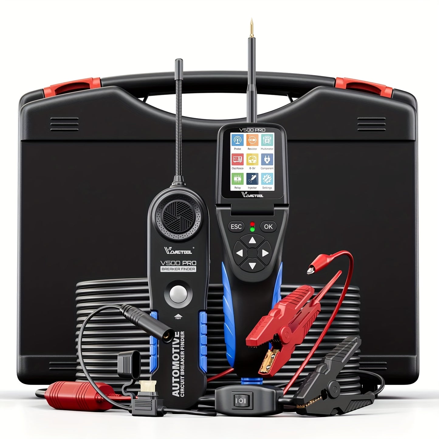 Automotive Power Circuit Probe Kit – Circuit Tester – Multimeter – Oscilloscoop – Relay Tester – 0-5V Voeding – Breaker Finder – Draadopsporing – Compact & Gebruiksvriendelijk