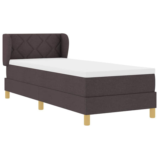 Boxspring – Bed – Slaapbed – Eenpersoonsbed – Matras – Donkerbruin – 80x200 cm – Foamlaag – Individuele Pocketveren