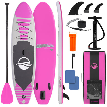 Opblaasbare Paddleboard – SUP Board – Stand Up Paddle – Zwemboard – Surfplank – Roze – Extra Breed 81 cm – Duurzaam PVC Drop Stitch
