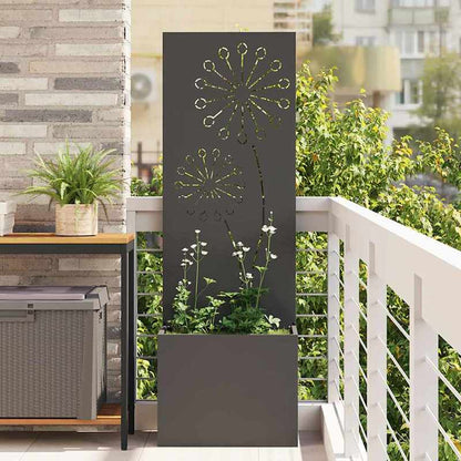 Zwarte Bloempot – Decoratieve Plantenbak – Grote Tuinpot – Balkonbak – Outdoor Plantenbak – Metaal – 50x140 cm – Modern Design