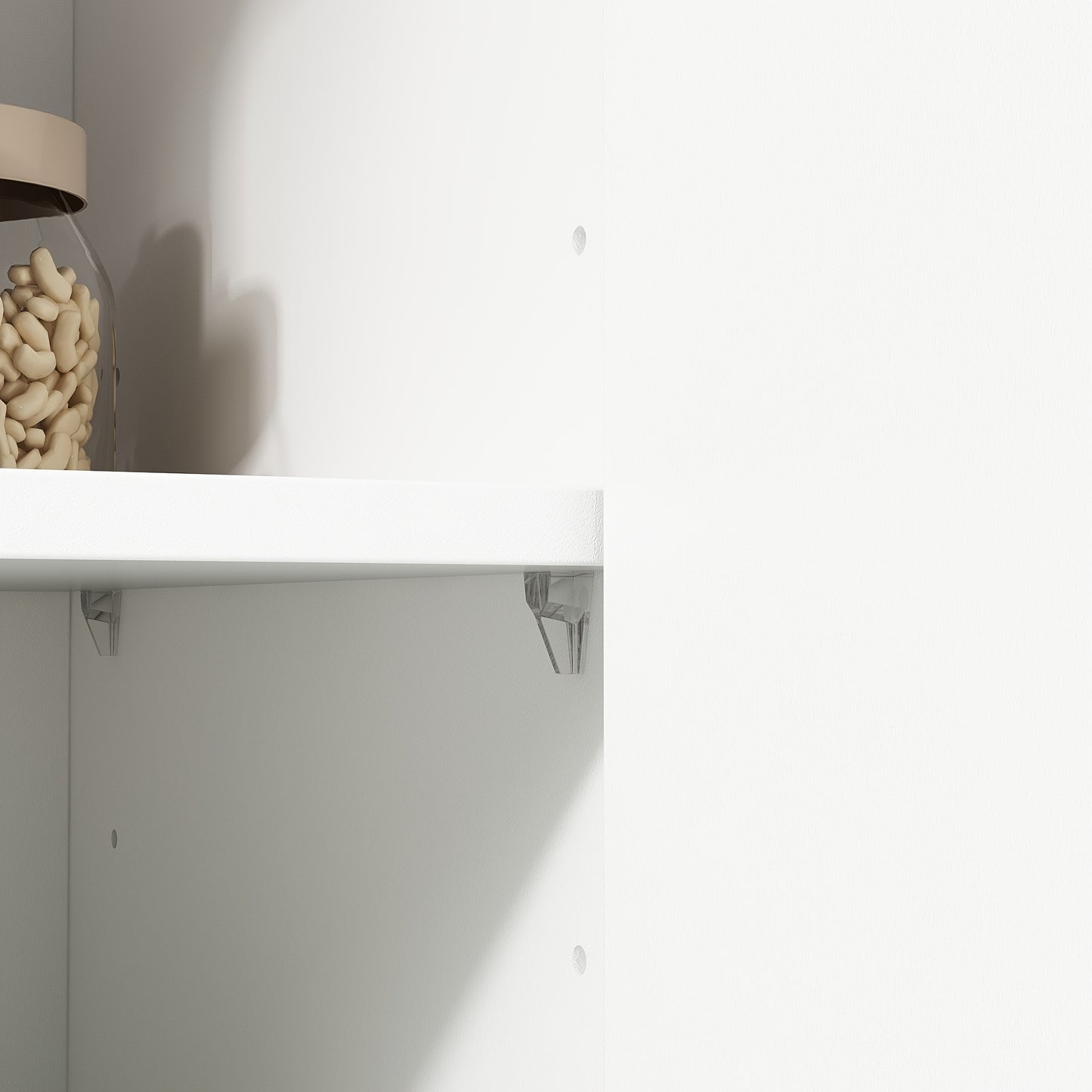 Kast – Opbergkast – Dressoir – Garderobekast – Meubel – Wit MDF – Uitschuifbare Lade – Compact 50 cm Breed