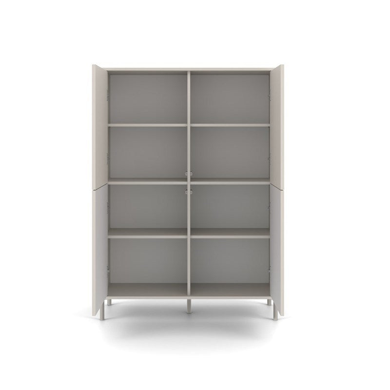 Kast – Opbergkast – Dressoir – Kastenmeubel – Slanke Kast 103,5 cm – Cashmere Kleur – TIP-ON Deuren – Handgreeploos Openen