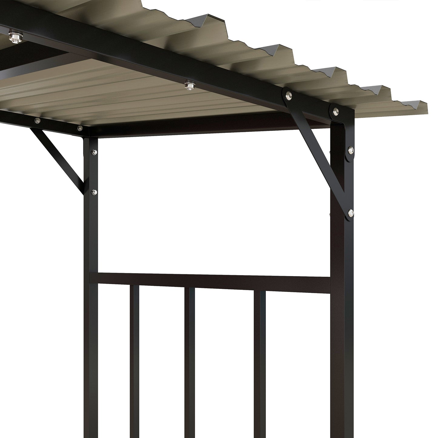 Houtopslag – Brandhoutrek – Haardhoutrek – Houtrek – Houtberging – Gepoedercoat Staal – Waterdicht Dak 1,17 m³ – Draagvermogen 100 kg