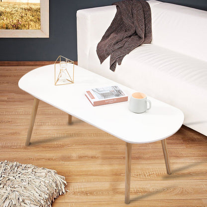 Lage Tafel – Bijzettafel – Salontafel – Sofa Tafel – Centrale Tafel – Massief Eikenhouten Poten – 110x50x45 cm