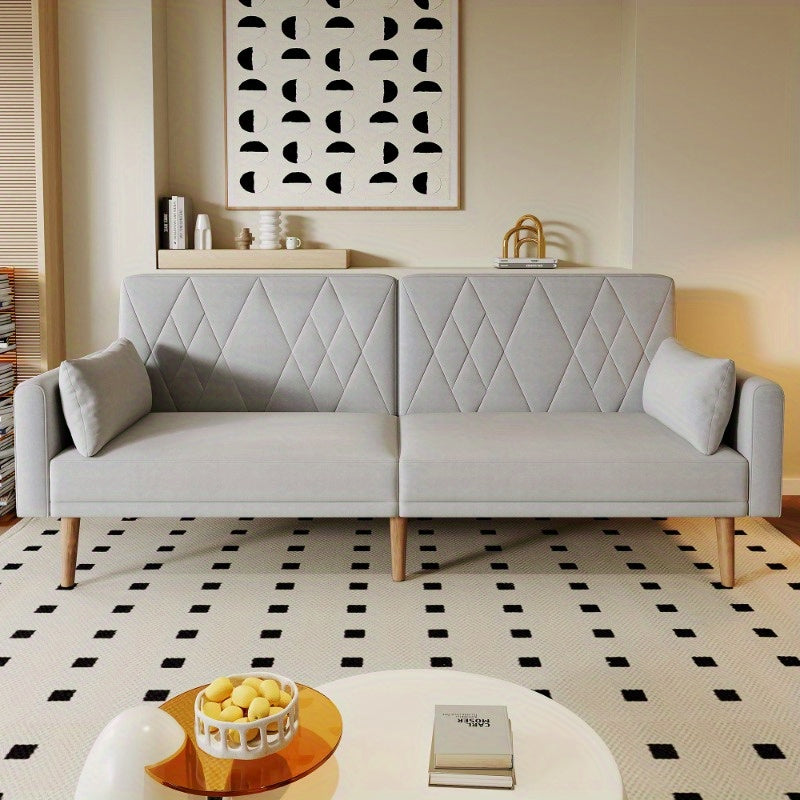 Slaapbank – Sofa Bed – Bedbank – 2-Zits Bank – Logeerbed – Velvet Bekleding – Ruimtebesparend Design – Zonder Elektriciteit