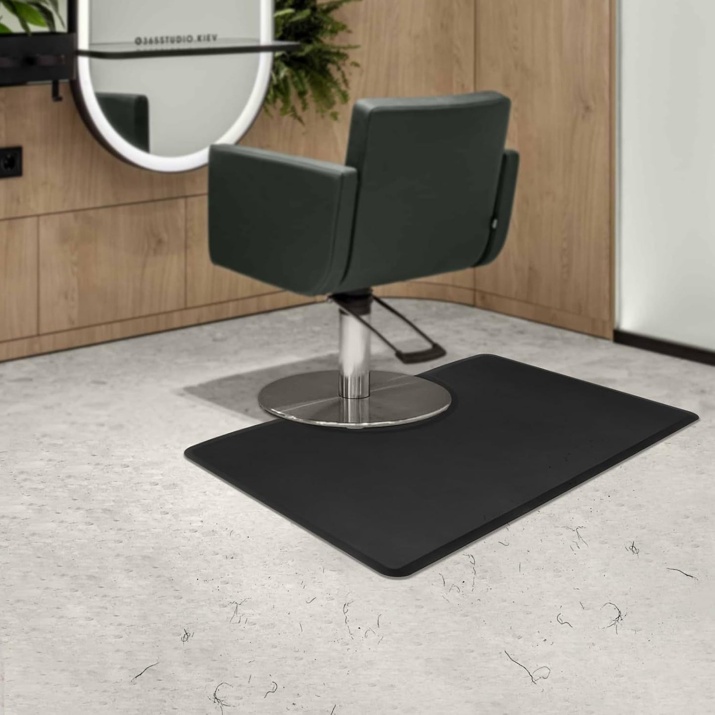 Anti-vermoeidheidsmat – Salonmat – Werkplaatsmat – Ergonomische vloermat – Kappersmat – 1,5 x 0,9 m – Duurzaam PU en PVC rubber