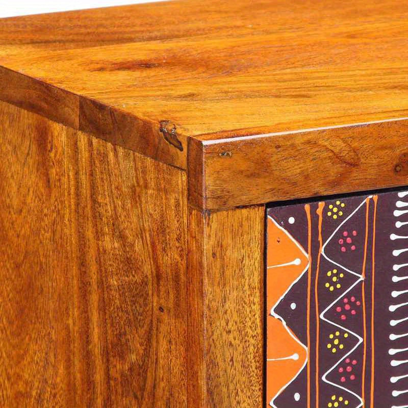 2-Tier Solid Acacia Wood Bedside Table with Removable Top - 35x30x22cm, 3.2 Cu Ft Storage, 27" Height, Multifunctional Design for Bedroom & Living Room, All-Season Use, Easy Assembly, No Power Needed, Bedroom Storage Solution