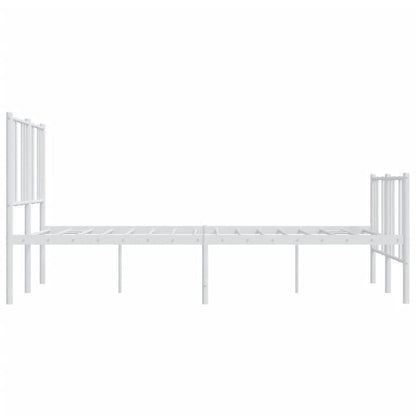 Giroletto con Testiera e Pediera Metallo Bianco 160x200cm
