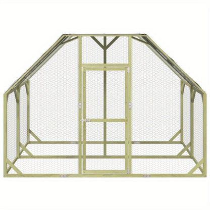 Poulailler 268x200x190cm Stainless Steel Small Animal Habitat - Multi-Level Outdoor Shelter with Mesh Panels, Durable & Lightweight Design for Small Pets, Indoor/Outdoor Use, Pet Shelter, Reinforced Structure, Sturdy Construc