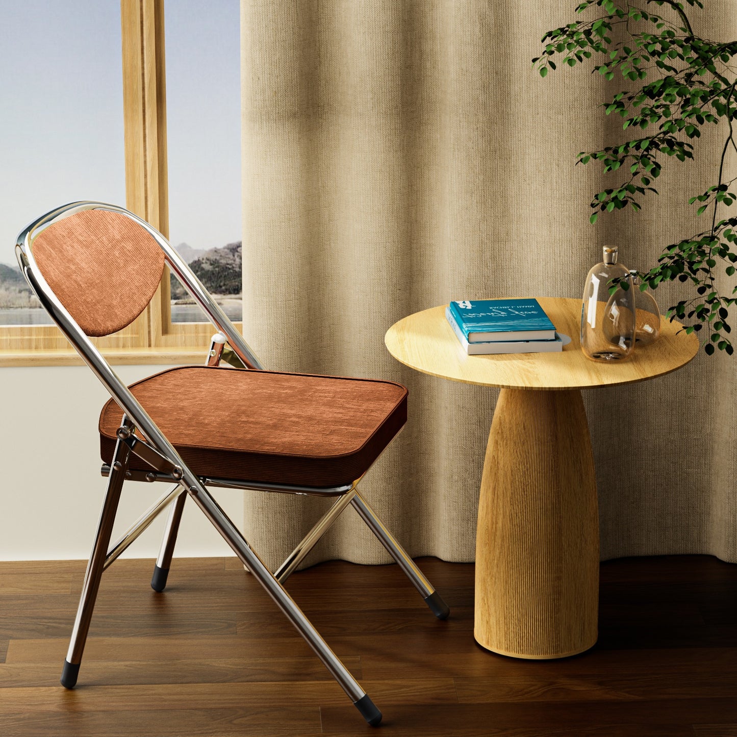 Four-Pack Suede Visitor Chair, 5 Cm Thick Sponge, Suitable for Office, Visitor Room, Lecture Room, Dining Room, Storage, Maximum Load-Bearing 175 Kg, Orange.