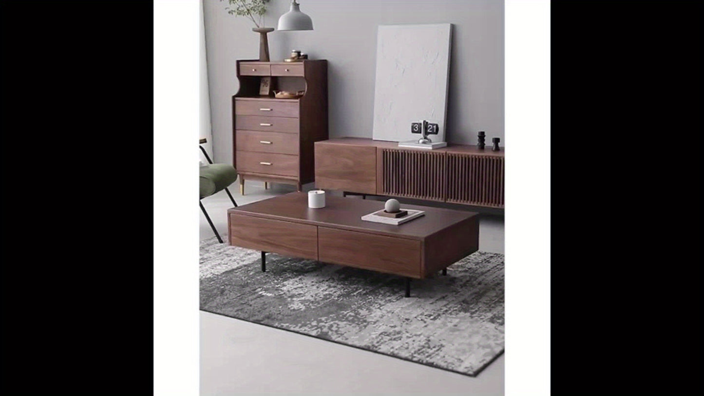 Tv Meubel – Tv Kast – Tv Lowboard – Tv Dressoir – Tv Cabinet – 240 cm Breed – Walnoot Houten Plank