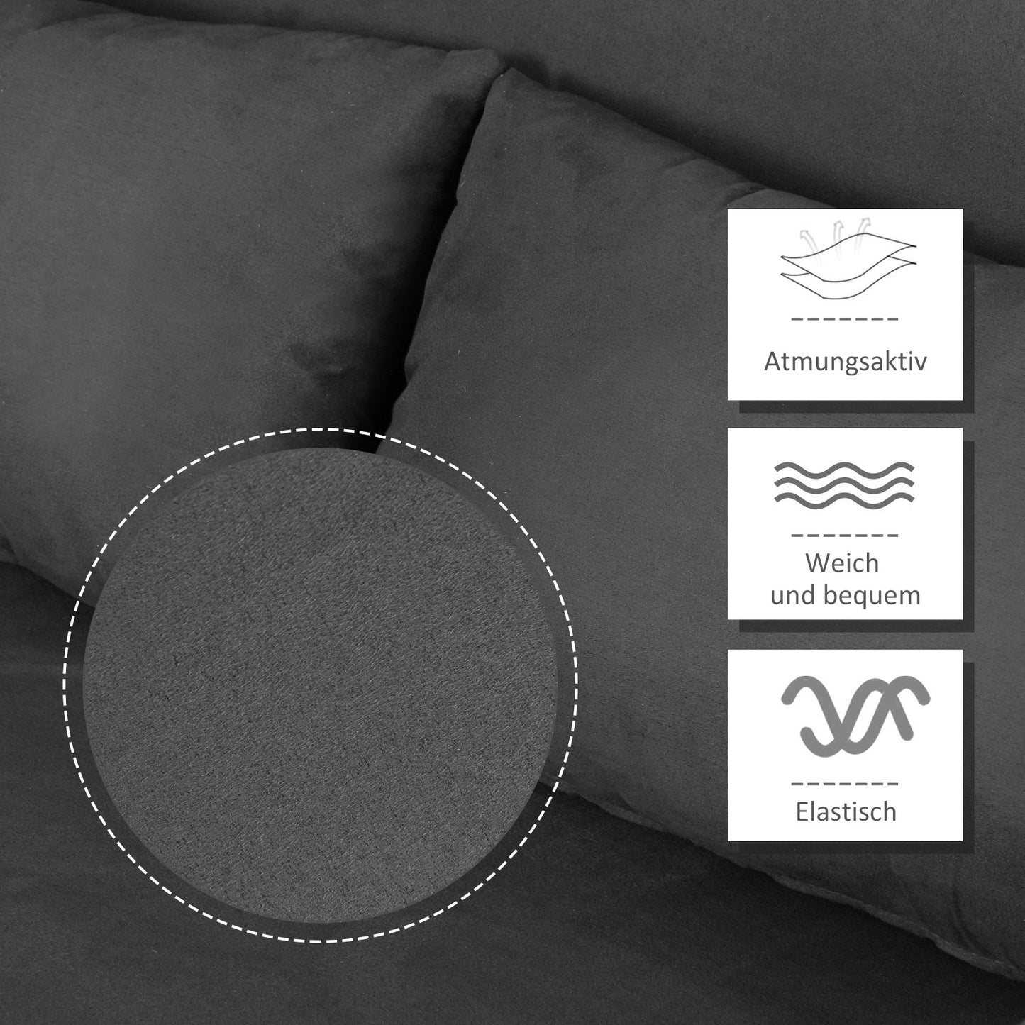 Slaapbank – Bedbank – Slaapstoel – Logeerbed – Sofa – Verstelbare Rugleuning – Zachte Velvet Bekleding – Grijs