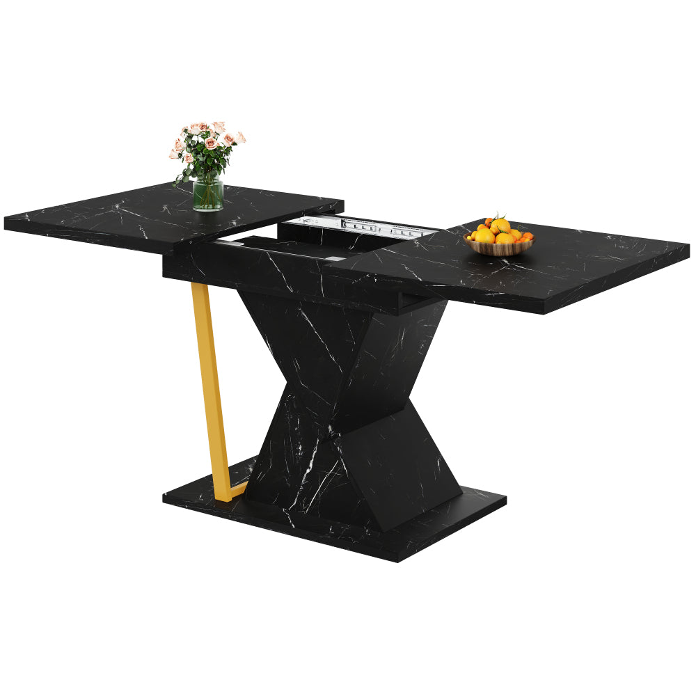 Uitklaptafel – Klaptafel – Eettafel – Uitschuiftafel – Inklapbare Tafel – Ruimtebesparend – Verstelbaar 110-140 cm – Modern Zonder Hout