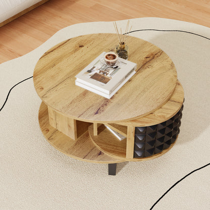 Coffee Table, Swivel Table, Side Table with Concealed Built-in Storage