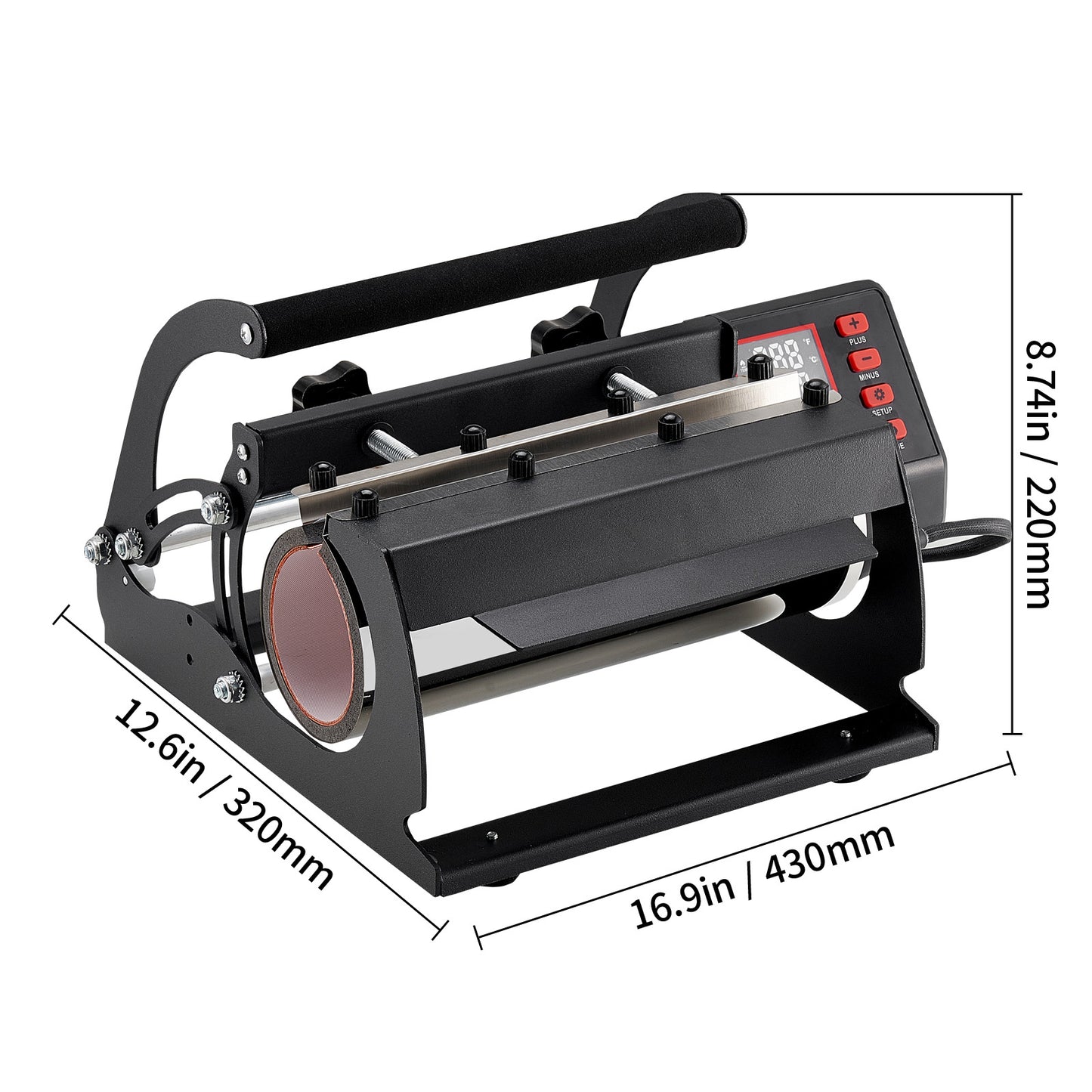 Tumbler Heat Press – Mokpers – Drinkbeker Pers – Sublimatie Pers – Beker Transfermachine – Verstelbaar Voor 11-30oz – Digitale Temperatuur- en Timerinstellingen