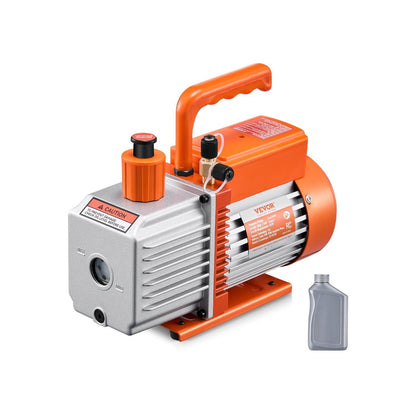Vacuümpomp – Vacuum Pump – Rotary Vane Pomp – HVAC Vacuümpomp – 2-Traps Vacuümpomp – Krachtige 6 CFM Motor – Inclusief Olie