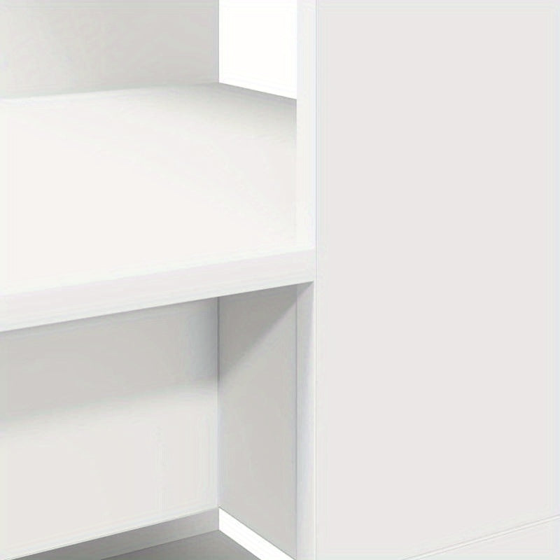 Bureau – Computertafel – Werkplek – Schrijftafel – Desk – Modern Compact Wit Bureau – Ruimtebesparend Met Open Opbergrek – Stevige MDF Houtconstructie 113x54x120 cm