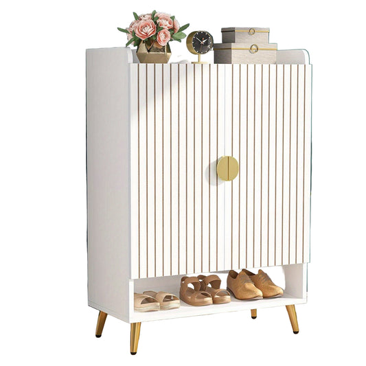 6-laags Schoenenkast – Schoenenrek – Schoenenkast – Schoenopberger – Schoenenkast Met Deuren – Verstelbare Planken – Duurzaam Hout – Compact Design